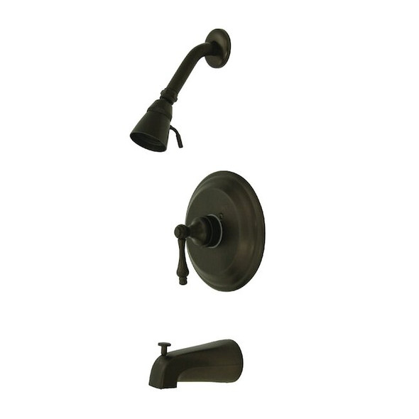 Tub and Shower Faucet, Standard, 3, Wall Mount, Oil Rubbed Bronze