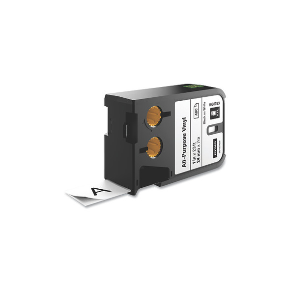 XTL™ Label, 1 in W x 23 ft L, Black on White