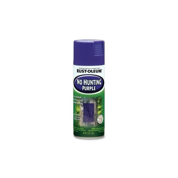 No Hunting Spray Paint, 12 oz, Purple, Matte
