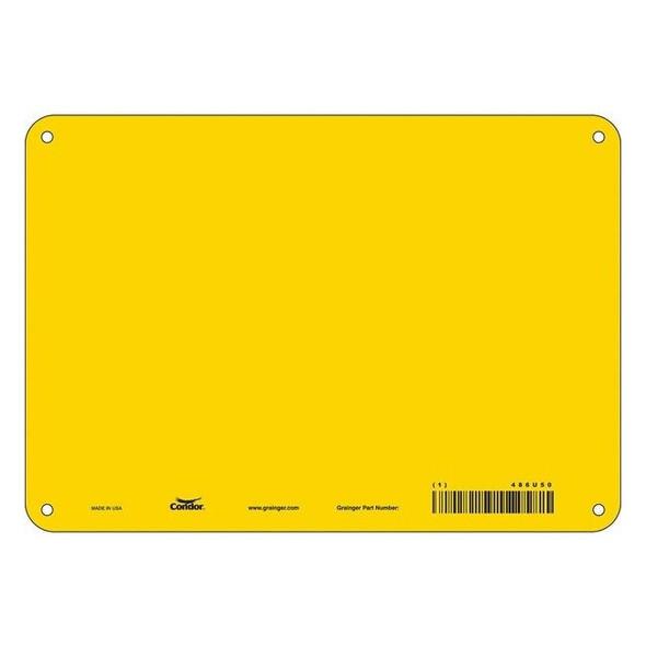Condor Safety Sign,10" W,7" H,0.032" Thickness 486U50
