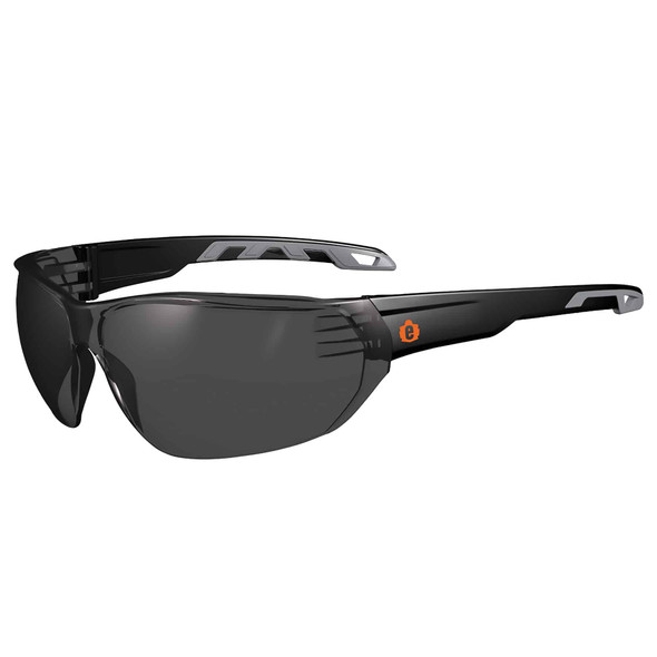 VALI, Safety Glasses, Smoke Lens, Matte Black Frame, Frameless Pack of 2