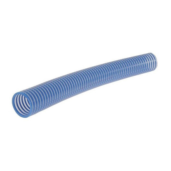 Kuriyama 1-1/2" ID x 100 ft PVC Water Suction Hose 90 PSI Clear/BL BWS150-100-G