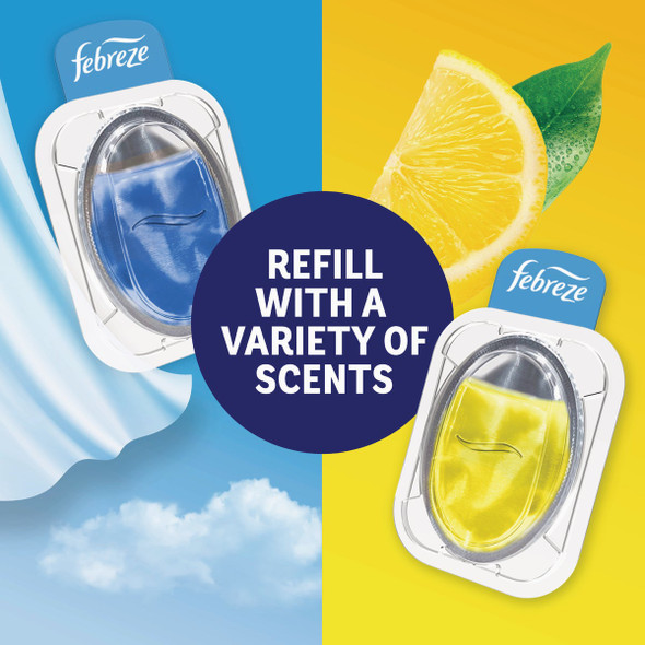 Febreze Trash Fresh Lemon Scent Odor Fighter Air Freshener Starter Kit & Refill 80877664 644189