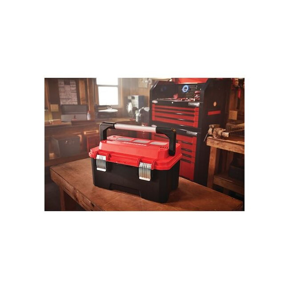 Craftsman Tool Box, Black/Red, 20 in W x 11-3/4 in D x 11 in H CMST20320L
