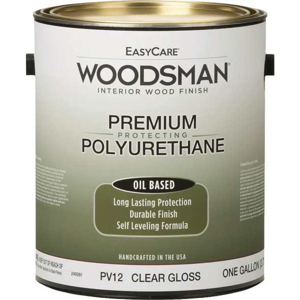 EasyCare Woodsman Oil Based Gloss Polyurethane Varnish, Clear, 1 Gal. PV12-GL