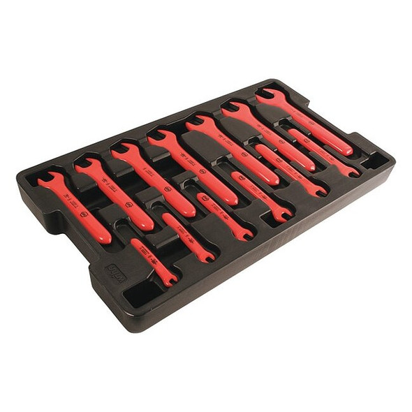 Wiha Insulated Open End Wrench Set,SAE 20194