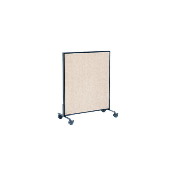 Interion Mobile Office Partition Panel 36-1/4""W x 45""H Tan