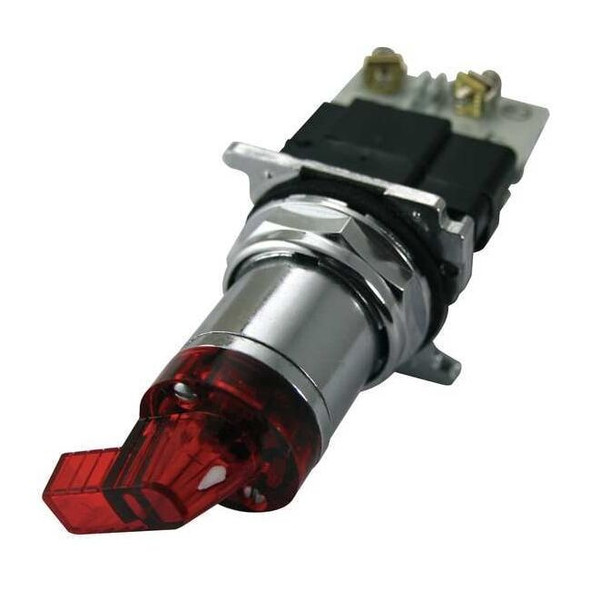 Eaton Selector Switch, Illum, 2 Pos, 30mm, Red 10250ED1117-LR