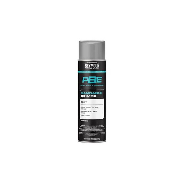 PBE Professional Primer Spray Paint, Sandable Gray, 15 oz. Pack of 6
