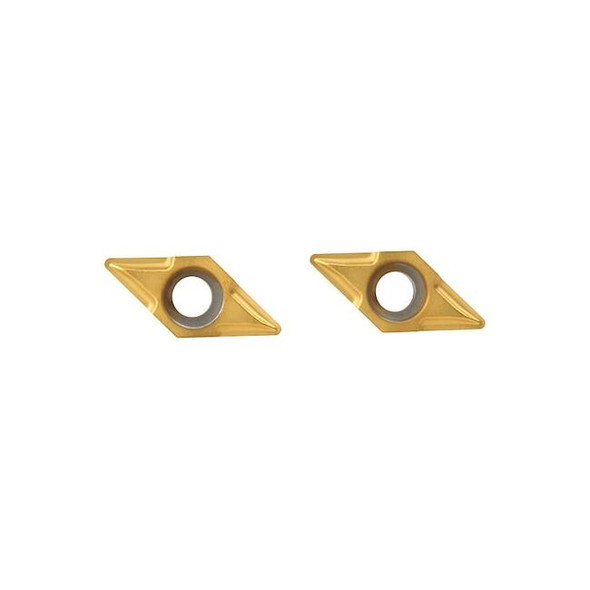Diamond Turning Insert, Diamond, 3/16 in, GCHT, 1, Carbide Pack of 5