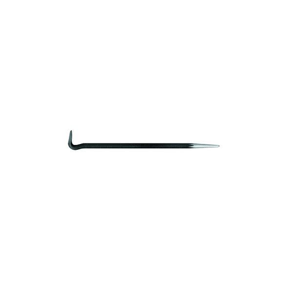Rolling Head Pry Bars, 3/8" Hex, Right Angle Chisel; Straight Tapered Tip, 9"