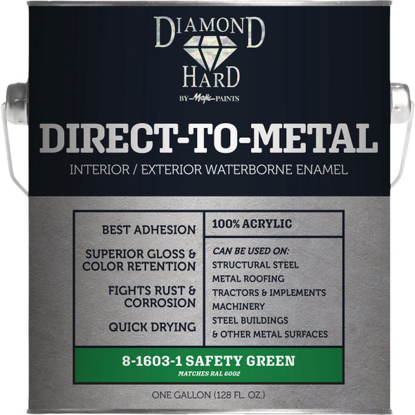 Majic Diamond Hard 5 Gal. Direct-To-Metal Acrylic Enamel, Gloss Safety Green