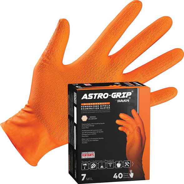 Astro-Grip Powder-Free Exam Grade Nitrile Gloves- Lrg 66473-40