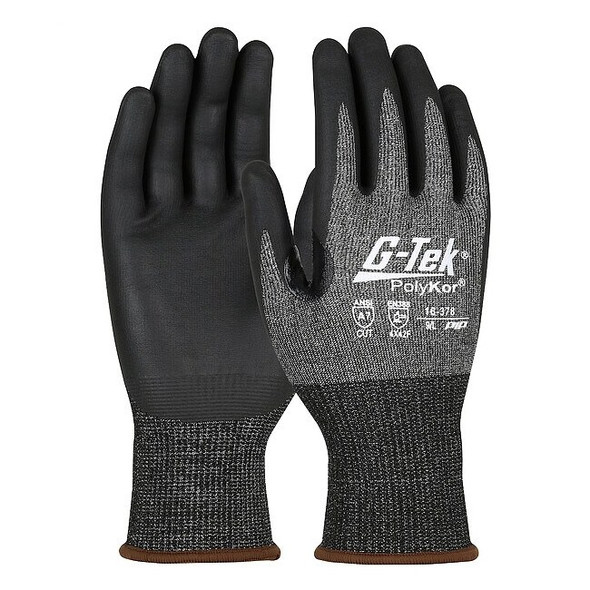 G-Tek Polykor Cut Resistant Glove, Cut Level A7 ,Nitrile ,Foam ,L 12 PK 16-378/L