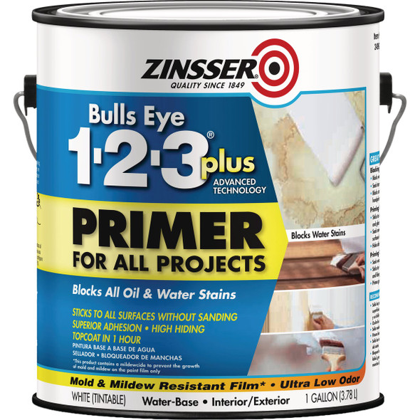Zinsser Bulls Eye 1 Gal. 1-2-3 Plus Latex Primer 249937 777126