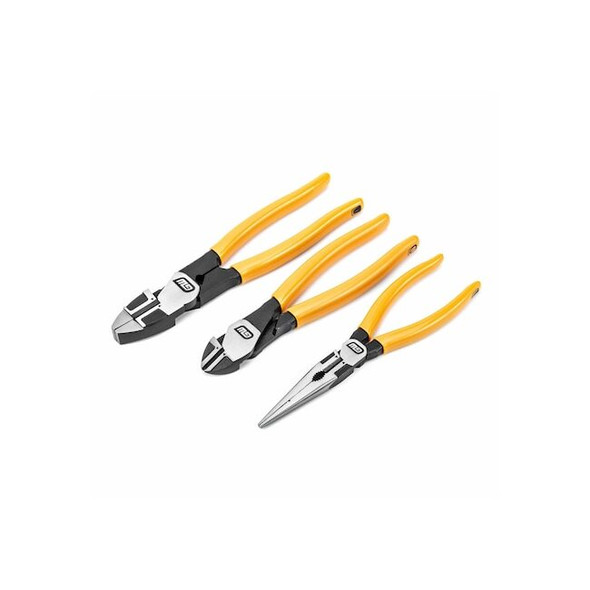 Gearwrench 3 Piece PITBULL Dipped Handle Electrician's Plier Set 82202-06