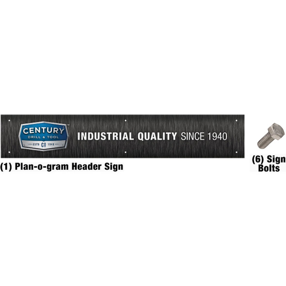 Century Drill & Tool 8 In. x 4 In. Planogram Header Sign Kit 00706
