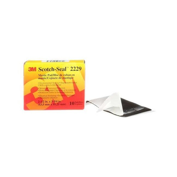 3m ElectricalTape,Rubber,Black,Strip,PK40 2229-P-2-1/2X3-3/4IN