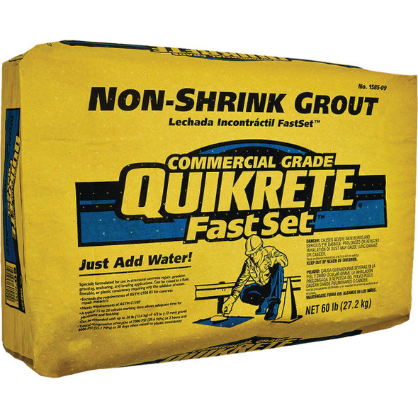 Quikrete Fast-Set Non-Shrink Grout, 60 Lb. 1585-09