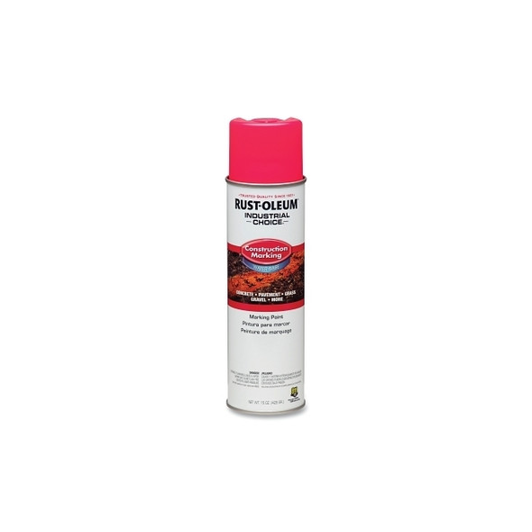Industrial Choice® M1400 Water-Based Construction Marking Paint, 17 oz, Fluorescent Pink Pack of 12