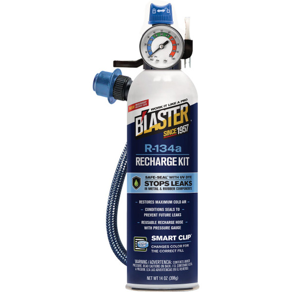 Blaster 14 Oz. R134A Recharge Kit with Safe Seal & Gauge BLA349A