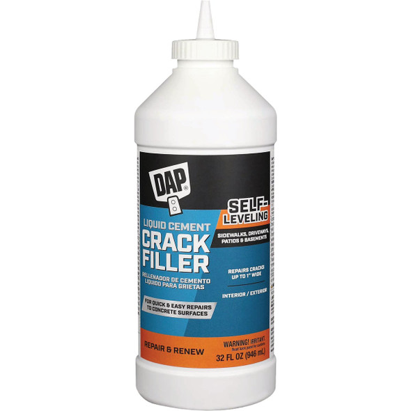 Dap Ready-to-Use 1 Qt. Gray Liquid Cement Crack Filler 7079837584