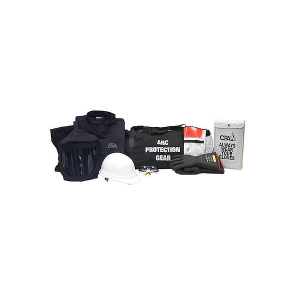 Chicago Protective Apparel Arc Flash Jacket and Pant Kit,Navy,L AG32-JP-L-10