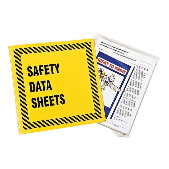 Brady Binder, Material Safety Data Sheets, 11 5/8 in W, 11 5/8 in H BR362Y