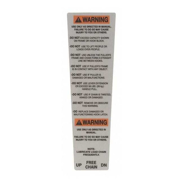 Cm Warning Label 40975