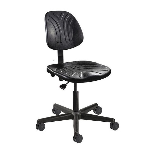 Bevco Polyurethane Drafting Chair, 15" to 20", No Arms, Black 7000D-3750S/5