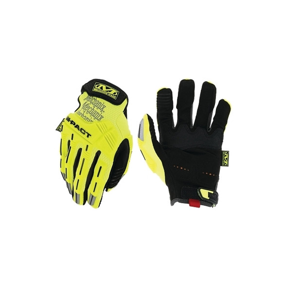 Safety M-Pact® Gloves, 2X-Large, Hi-Viz Yellow/Black