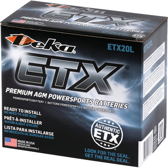 Deka ETX20L AGM Power Sport Battery ETX20L 580088