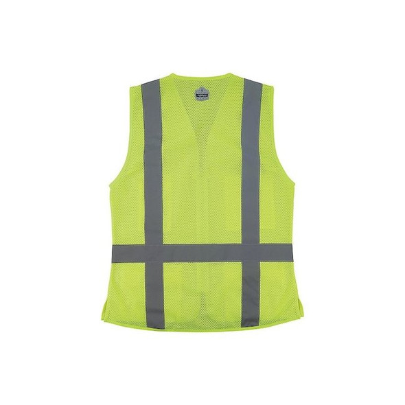 Ergodyne Hi-Vis Vest,S,27 " L,Lime,Polyester 22462