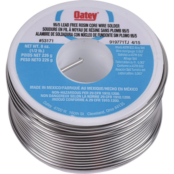 Oatey 1/2 Lb. 95/5 Rosin Core Wire Solder 53171