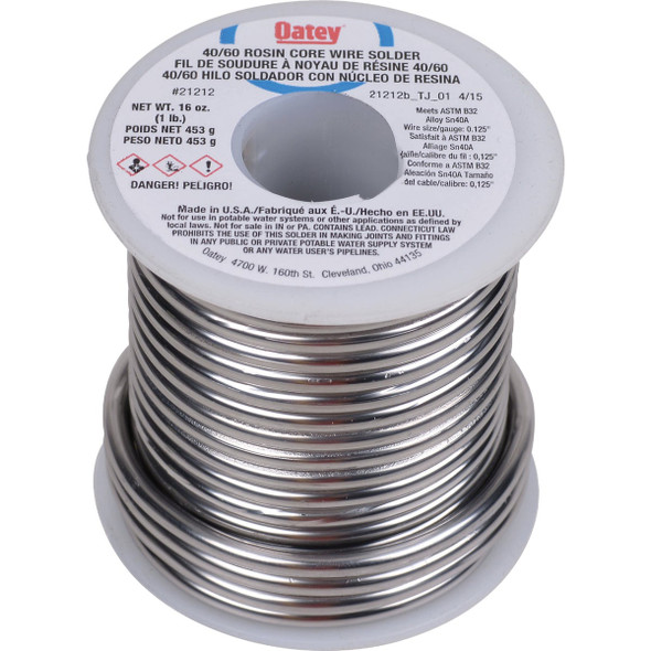 Oatey 1 Lb. 40/60 Rosin Core Solder 21212