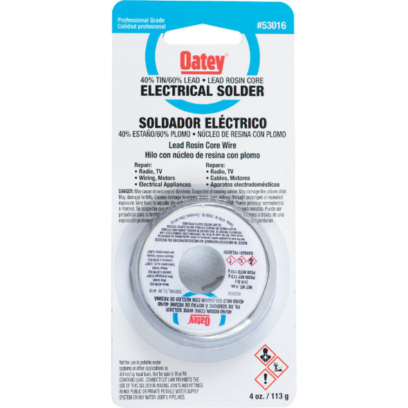 Oatey 1/4 Lb. 40/60 Rosin Core Solder 53016