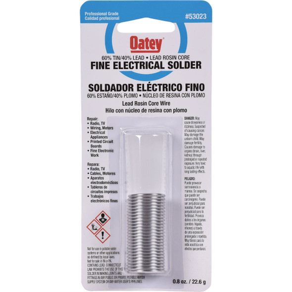Oatey 0.8 Oz. 60/40 Rosin Core Solder 53023