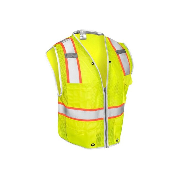 Kishigo Mesh Safety Vest,HD,Lime,Class 2,4XL 1510-4X