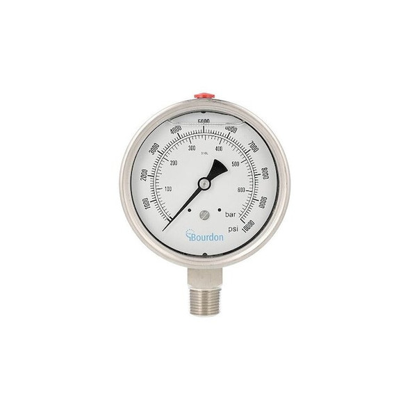 Bourdon Pressure Gauge, 1/2 in NPT, Bottom Location MEX5-D63.S40