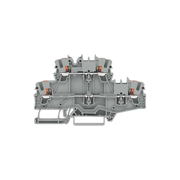Wago Terminal Block,3.64" L,800V,Gray 2202-2701