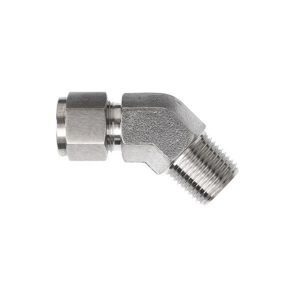 Brennan Industries Tee, SS, Comp 1/2", Comp 1/2", MNPT 1/2" NS2601-08-08-08-SS