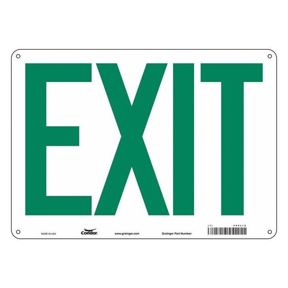 Condor Exit Sign, Aluminum, 14" W, 10" H, Exit, White 480L12