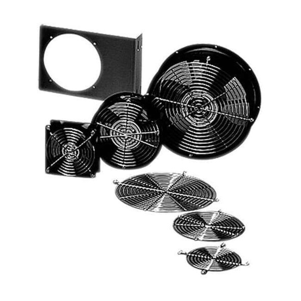 Standard Round Axial Fan, Round, 115V AC, Cast Aluminum, 6.77" W.