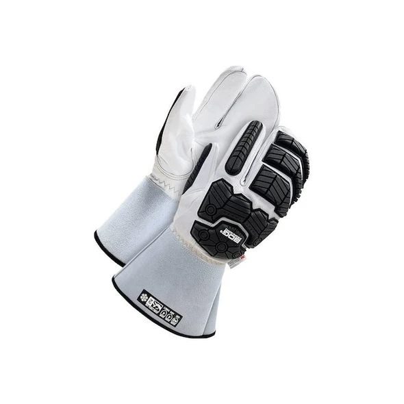 Bdg Leather Mitts, Goatskin Palm, Black/Gray, S 50-9-5011-S