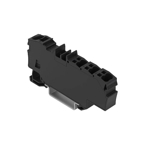 Wago TermBlock,2.91"L,1.3"W,0.35"D,Blk,1Pole 2006-8035