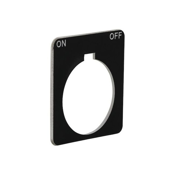 Schneider Electric LegendPlate, On-Off, White/Black, Square 9001KN245BP