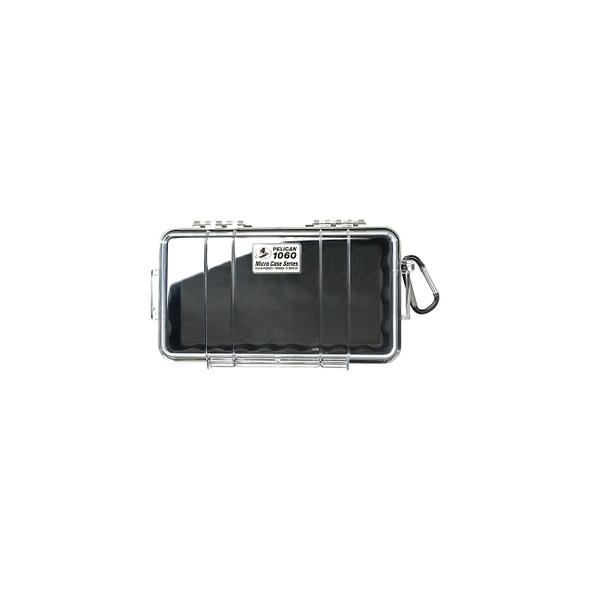 1060 Micro Cases, 0.05cu ft, 8.25 in x 4.25 in x 2.25 in, Black/Clear