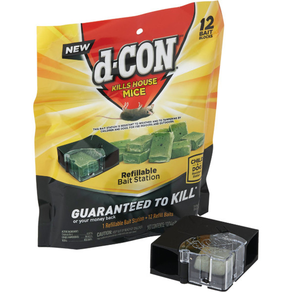 D-Con Refillable Corner Fit Mouse Bait Station (12-Refill) 19200986663