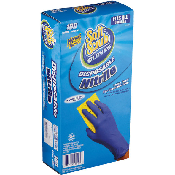 Soft Scrub 1 Size Fits All Nitrile Disposable Glove (100-Pack) 11100-16