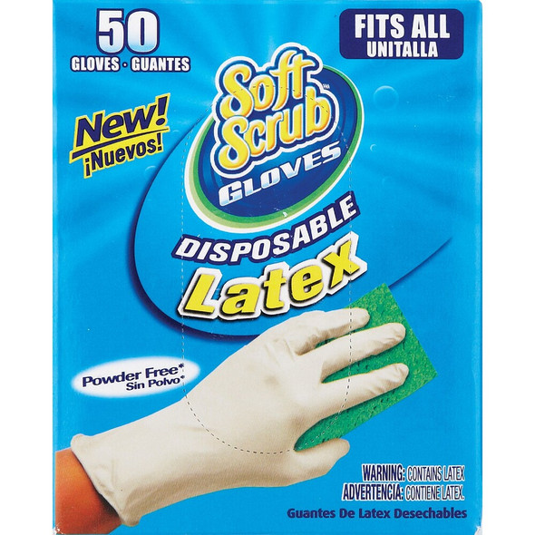 Soft Scrub 1 Size Fits All Latex Disposable Glove (50-Pack) 11350-16 600948